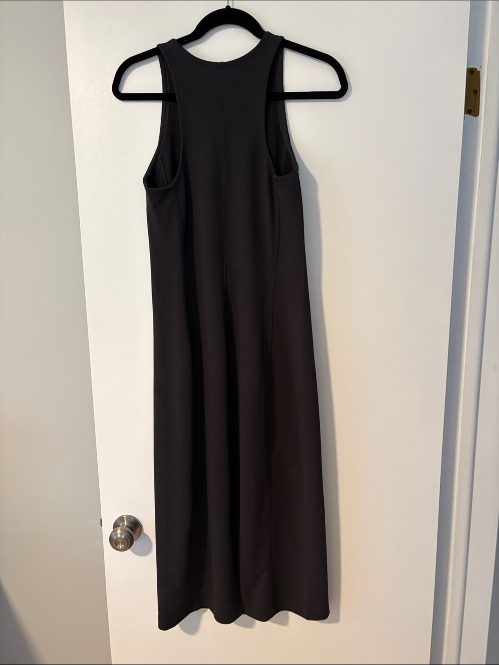 Athleta Black Sleeveless Ribbed Midi Dress - Picture 4 of 9